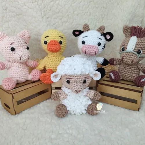 Kit Fazendinha Baby Amigurumi (5 Peças)