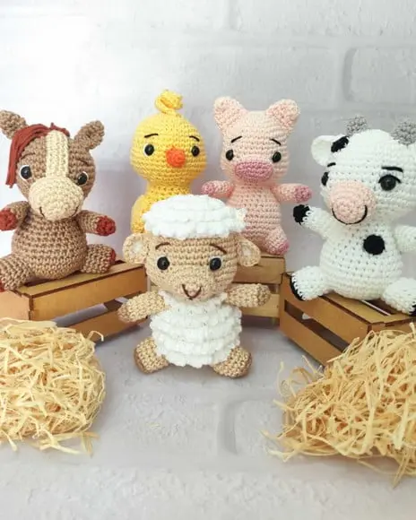 Kit Fazendinha Amigurumi (5 Peças)