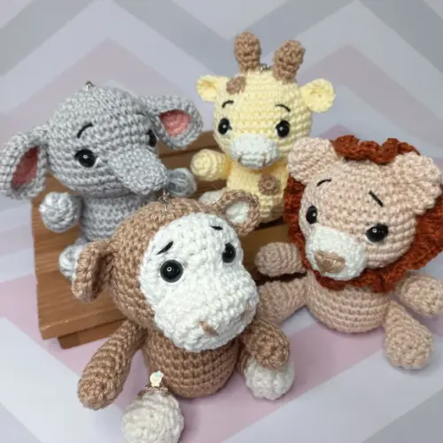 Kit Safari Baby Amigurumi (4 Peças)