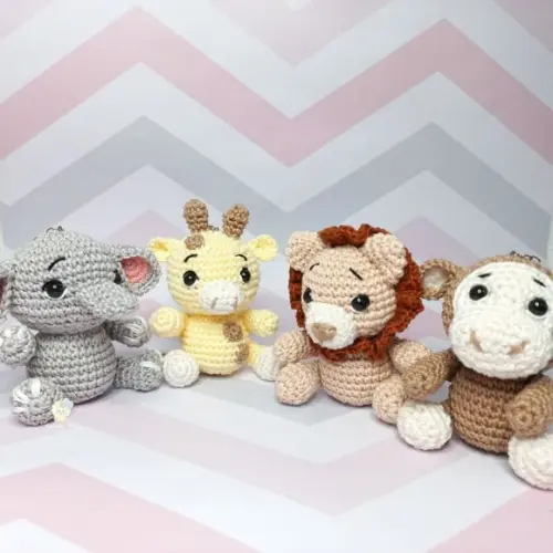Kit Safari Baby Amigurumi (4 Peças)