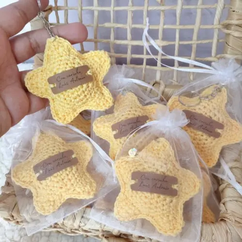 Lembrancinha de Maternidade Chaveiro Estrelinha Amigurumi