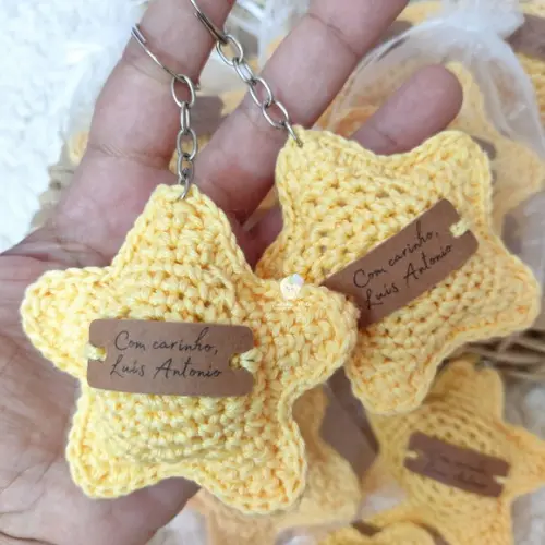 Lembrancinha de Maternidade Chaveiro Estrelinha Amigurumi