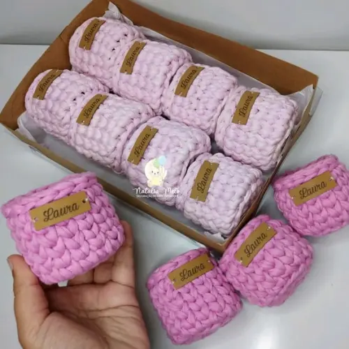 Mini Cachepô para Lembrancinha com Tag Personalizada