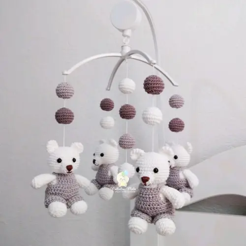 Móbile Amigurumi com Musical