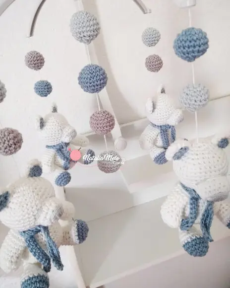 Móbile Amigurumi Com Musical