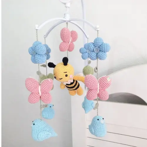 Móbile Musical Amigurumi Abelha