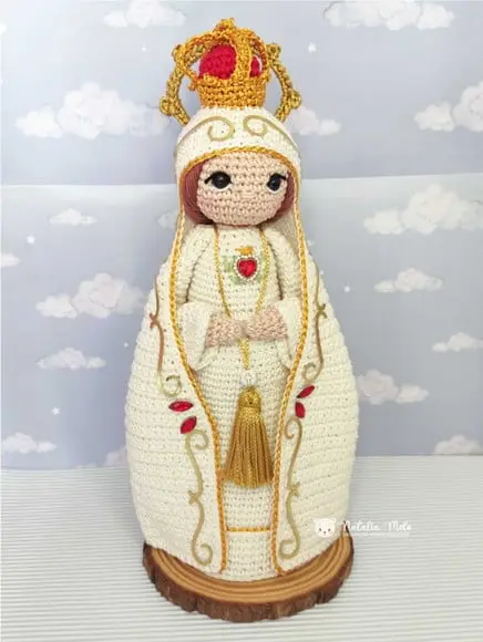 Nossa Senhora de Fátima Amigurumi 30cm