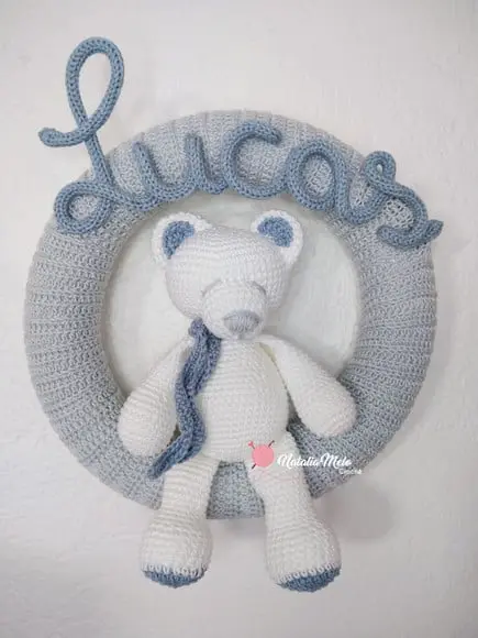 Porta Maternidade Amigurumi Menino