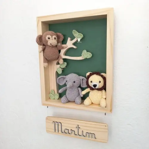 Porta Maternidade Amigurumi Safari