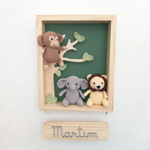 Porta Maternidade Amigurumi Safari