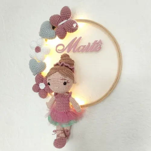 Porta Maternidade Bailarina Amigurumi