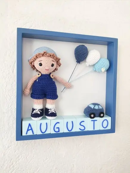 Porta Maternidade Menino com Balões