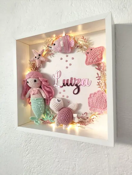 Porta Maternidade Sereia Amigurumi Led