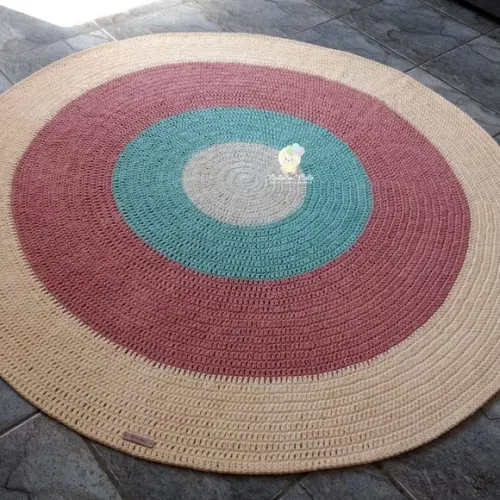 Tapete de Crochê Infantil Menina 1,20m