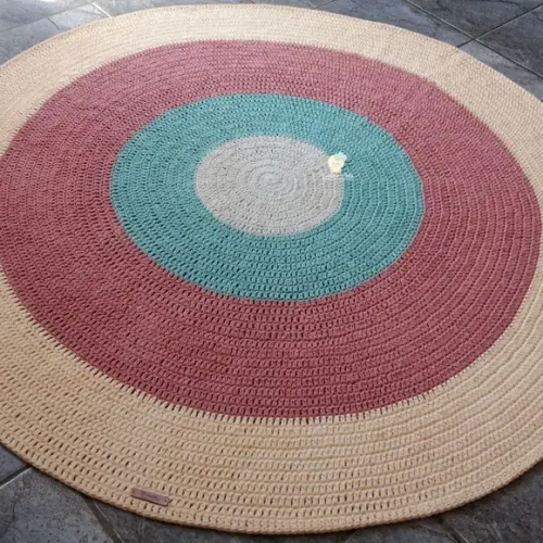 Tapete de Crochê Infantil Menina 1,20m
