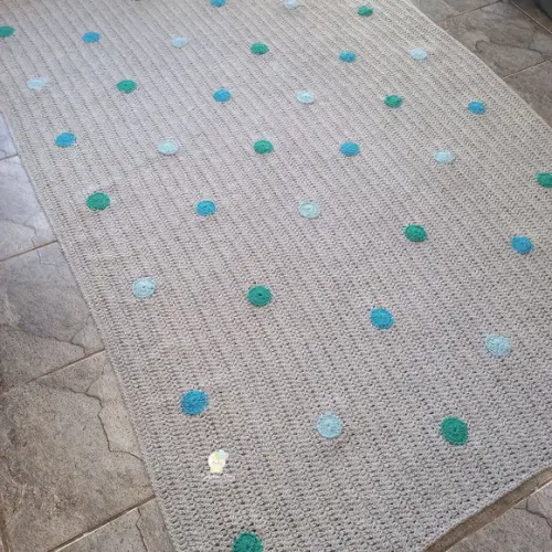 Tapete Infantil Retangular em Crochê 1,95 x 1,30m.