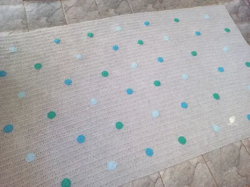 Tapete Infantil Retangular em Crochê 1,95 x 1,30m.