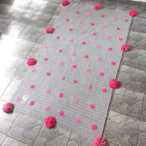 Tapete Infantil Retangular em Crochê 1m x 1,90m.