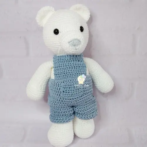 Ursinho de Macacão Amigurumi