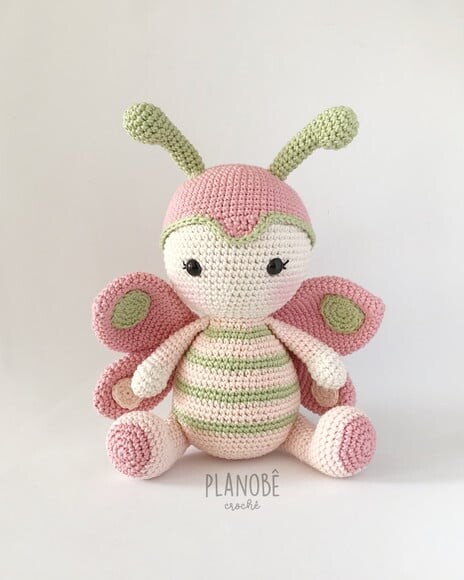 Borboleta Amigurumi de crochê