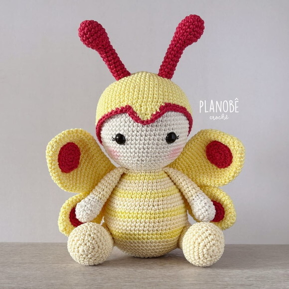 Borboleta Amigurumi de crochê
