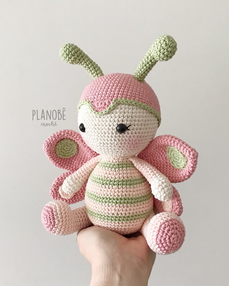 Borboleta Amigurumi de crochê