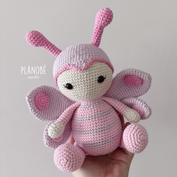 Borboleta Amigurumi de crochê