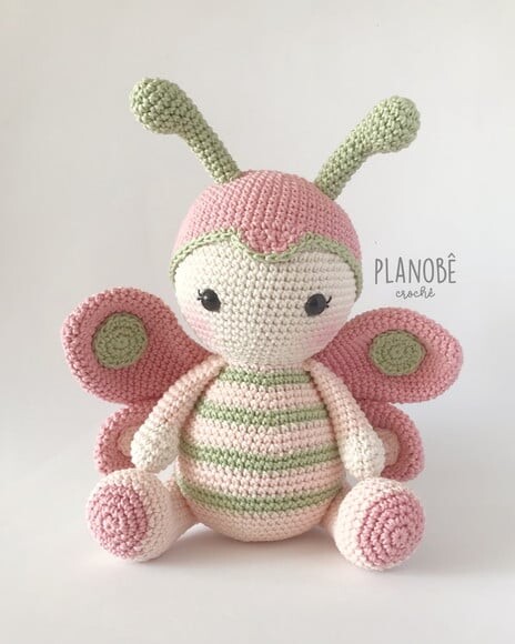 Borboleta Amigurumi de crochê
