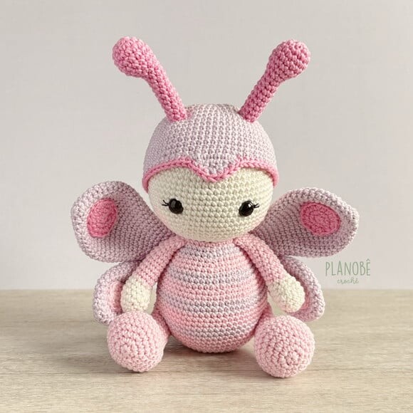 Borboleta Amigurumi de crochê