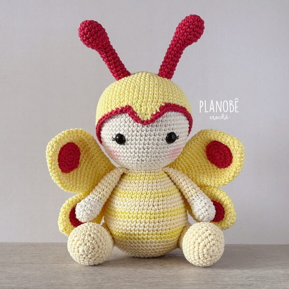 Borboleta Amigurumi de crochê