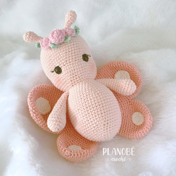 Borboleta Amigurumi de Crochê