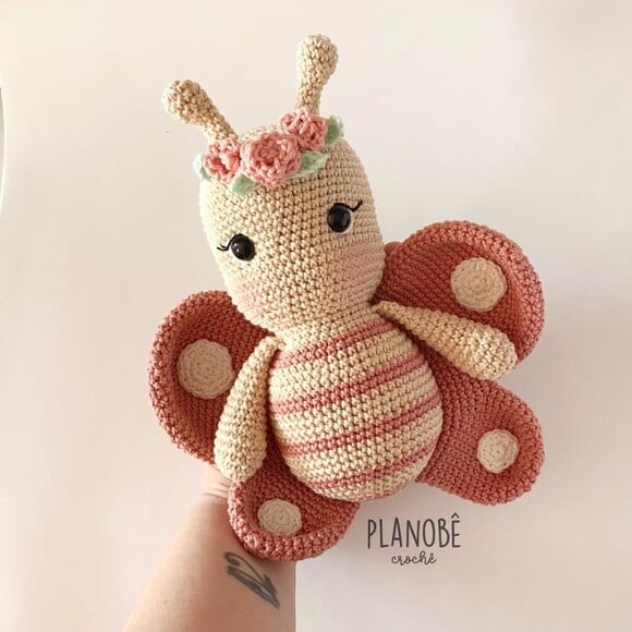 Borboleta  Amigurumi de crochê