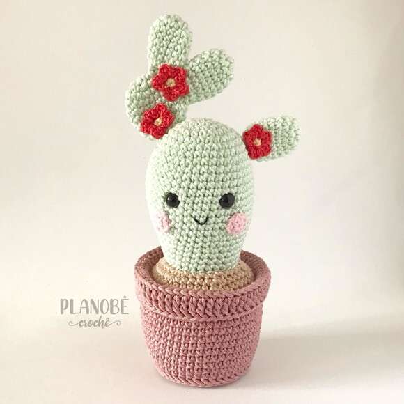 Cacto Amigurumi de crochê