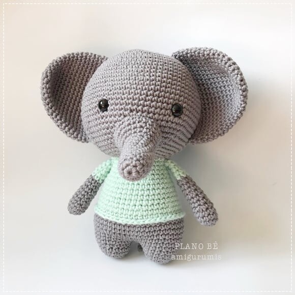 Amigurumi elefante de crochê