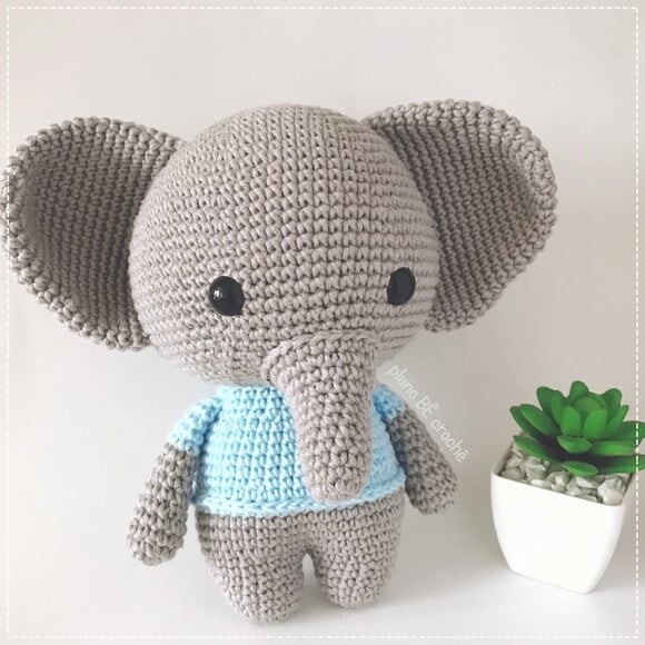 Amigurumi elefante de crochê
