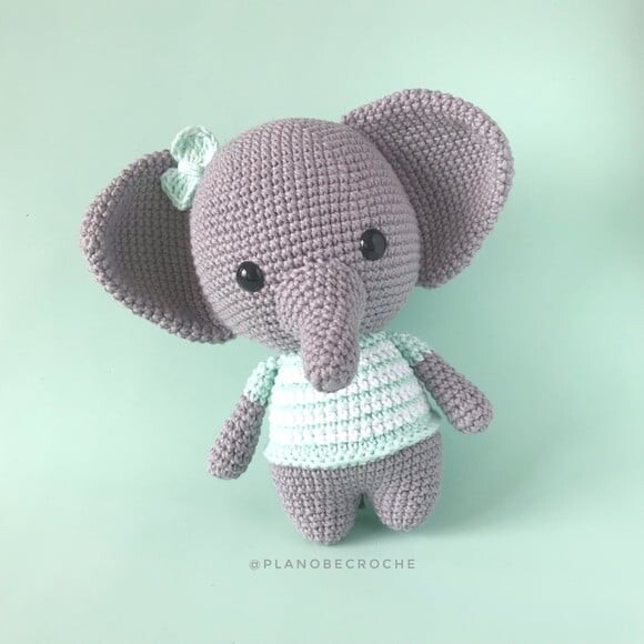 Amigurumi elefante de crochê