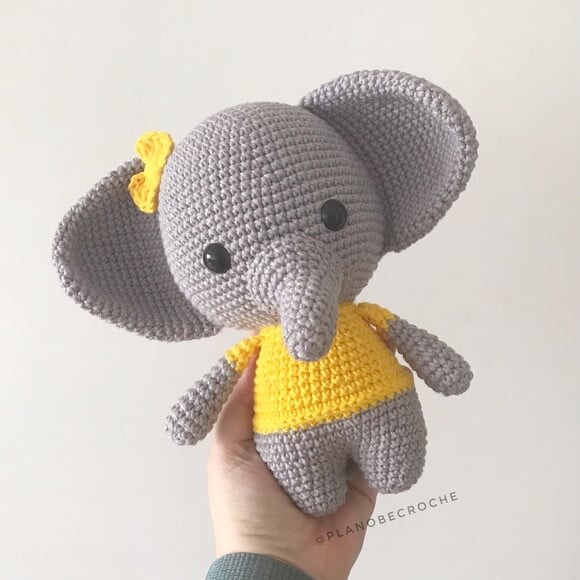 Amigurumi elefante de crochê