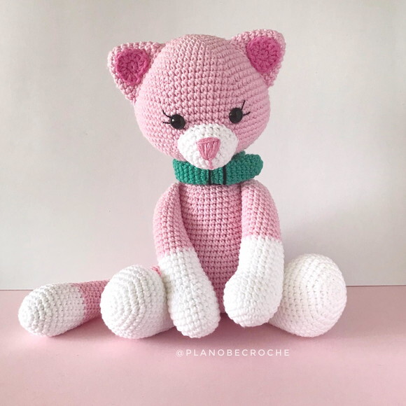 Amigurumi gato de crochê