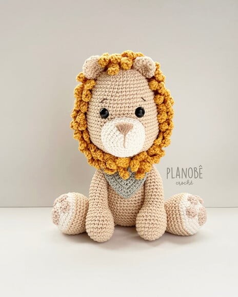 Leão Amigurumi de crochê