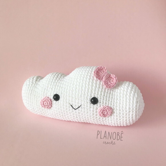 Amigurumi nuvem de crochê
