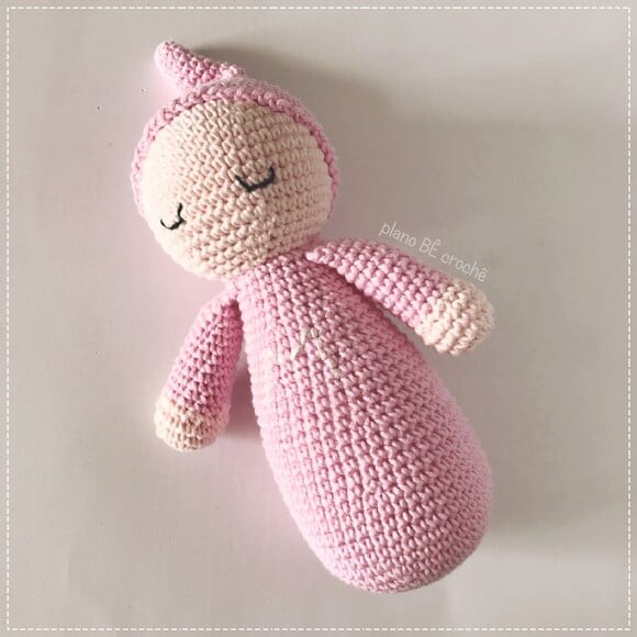 Amigurumi naninha de crochê bebê dorminhoco