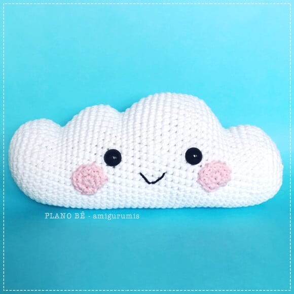 Amigurumi nuvem de crochê