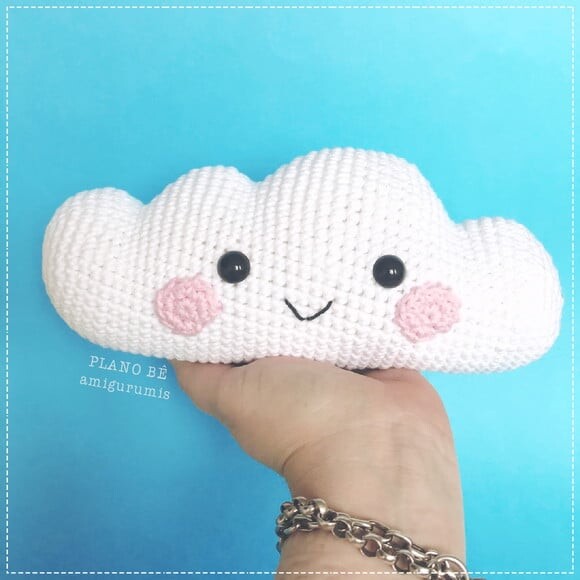 Amigurumi nuvem de crochê