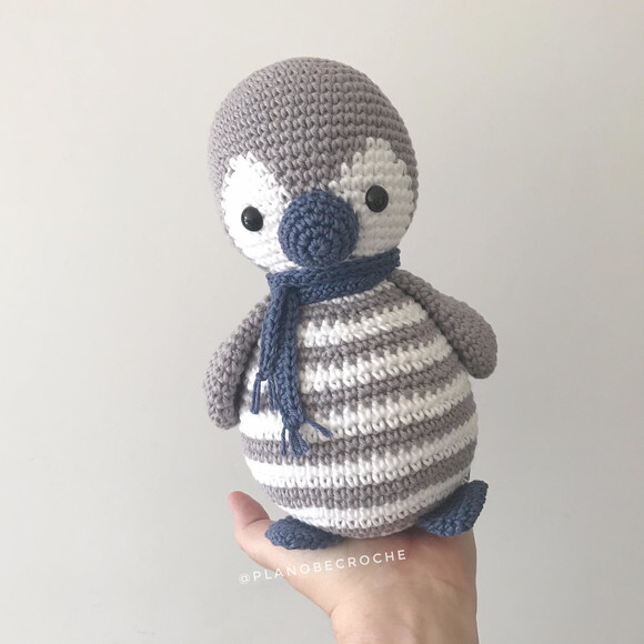 Pinguim Color Amigurumi de crochê
