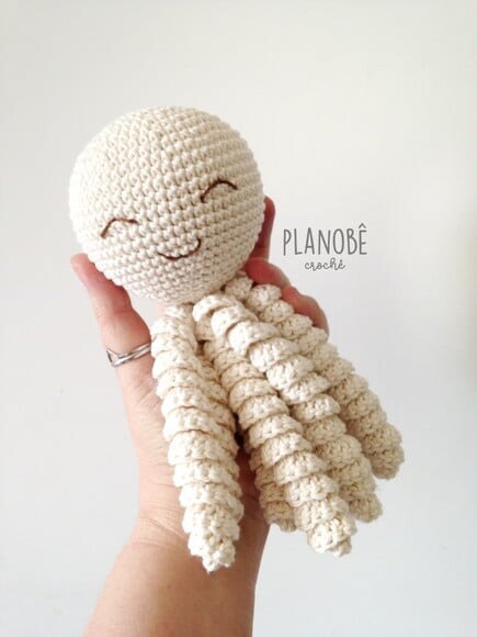 Amigurumi polvo de crochê para bebês