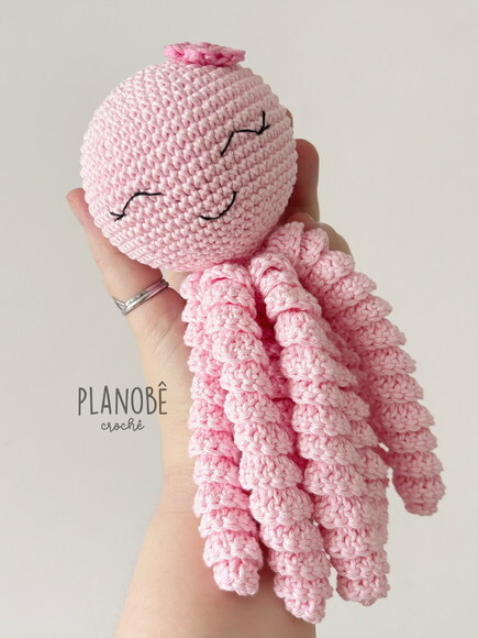 Amigurumi polvo de crochê para bebês