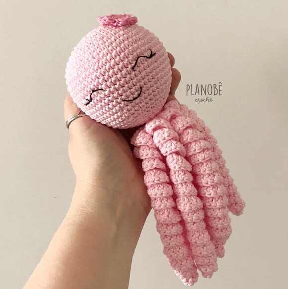 Amigurumi polvo de crochê para bebês