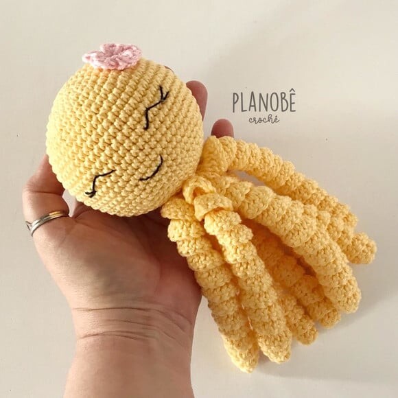 Amigurumi polvo de crochê para bebês