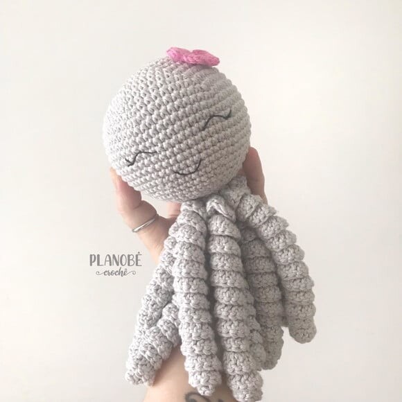 Amigurumi polvo de crochê para bebês