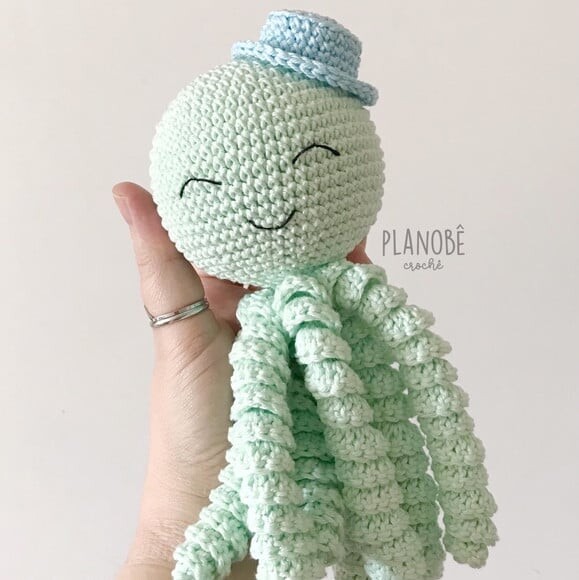 Amigurumi polvo de crochê para bebês